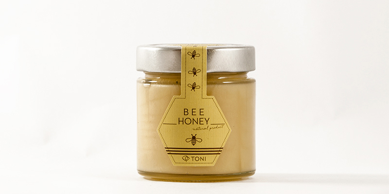 Honigglas mit individuellem Etikett Bee Honey